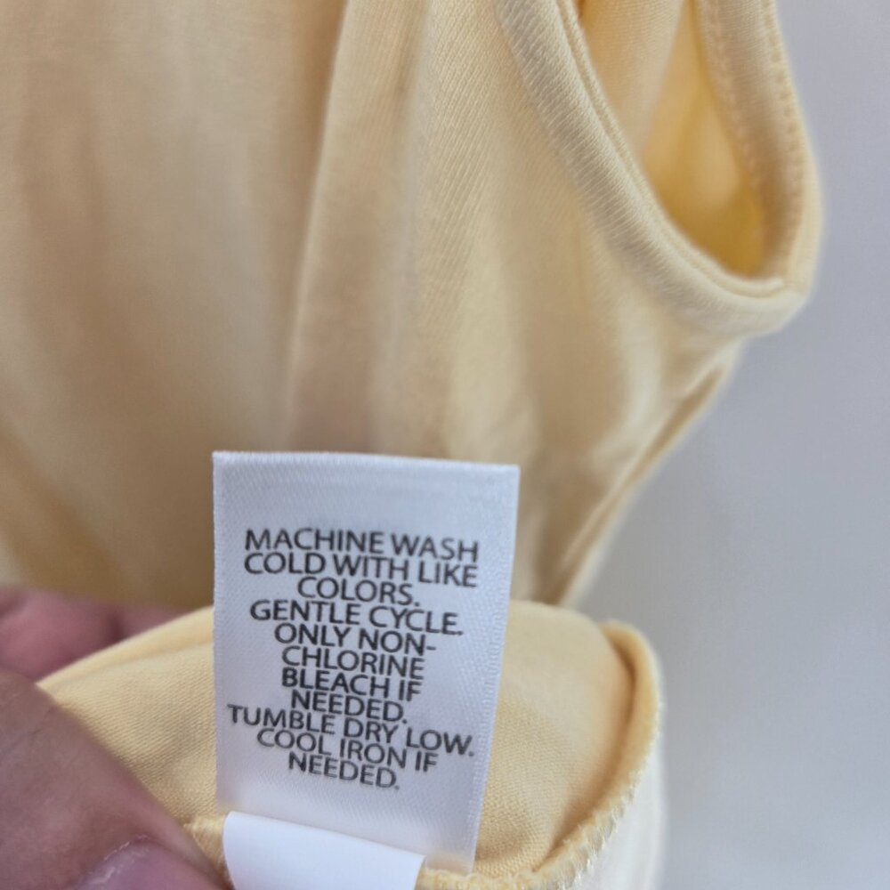 J. Jill Butter Yellow Lemonzest Rayon Big Pocket Collar V-Neck Midi Dress Small - Picture 14 of 16